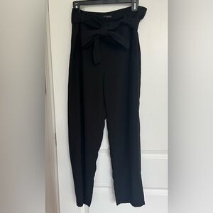 Shinestar Classic Black Women's Trousers With Tie Belt Size Large